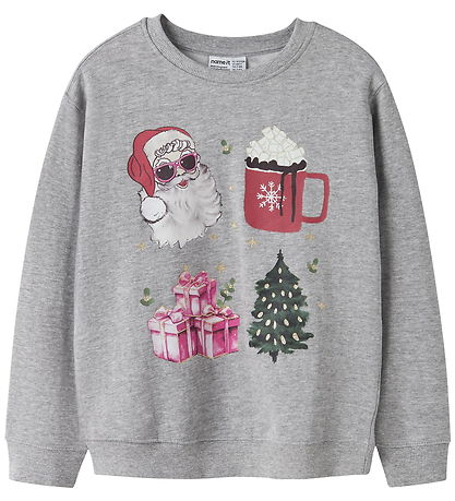 Sweat-shirt Name It - NkfRasab - Grey Melange Sweat-shirt Name It - NkfRasab - Grey Melange