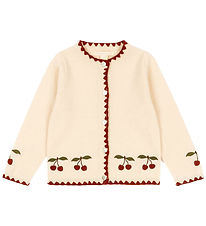 Konges Sløjd Cardigan - Wol - Collette - Off White m. Kers Konges Sløjd Cardigan - Wol - Collette - Off White m. Kers