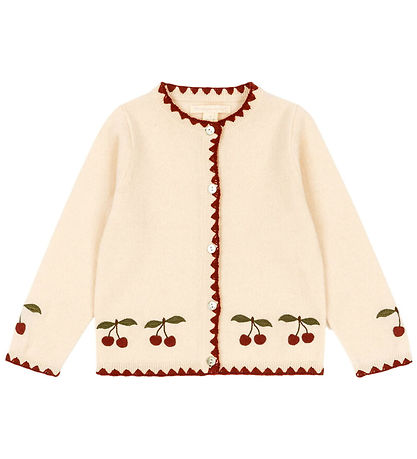 Konges Sløjd Cardigan - Ull - Collette - Off White M. Kirsuber