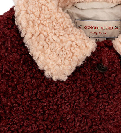 Konges Sløjd Fleece coat - Teddy - Calin - Cabernet