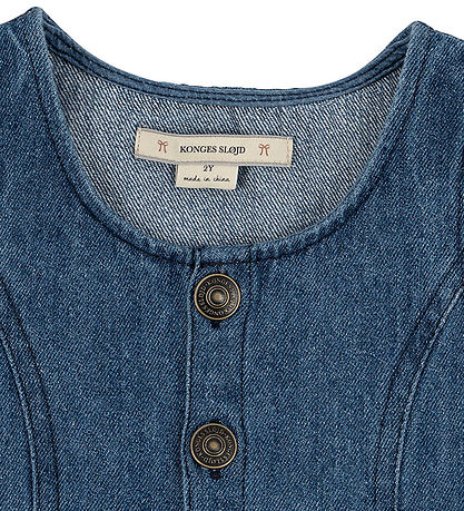 Konges Sløjd Kleid - Denim - Elba - Denim Blue m. Kirsche
