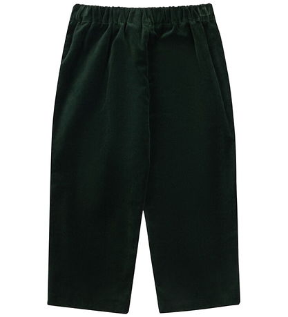 Konges Sløjd Velourbyxor - Rocky - Dark Green
