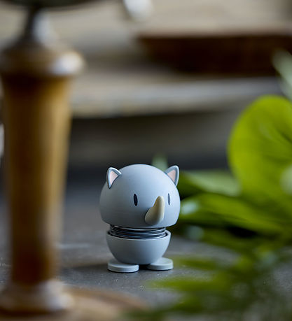 Hoptimist Soft Rhino - 7,6 cm - Grau