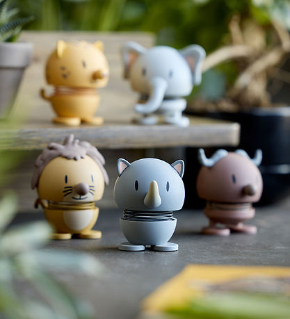 Hoptimist Soft Rhino - 7,6 cm - Grau
