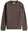 Tommy Hilfiger Sweatshirt - Mini Corp - Black Walnutbrown Tommy Hilfiger Sweatshirt - Mini Corp - Black Walnutbrown