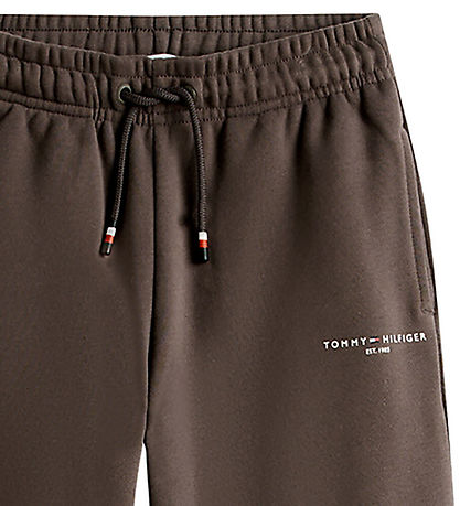 Tommy Hilfiger Collegehousut - Mini Corp - Black Pähkinänruskea