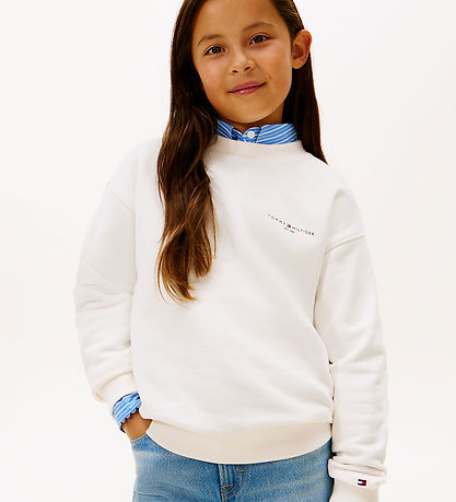 Sweat-shirt Tommy Hilfiger - Mini Corp - Blanc Blanc Ancien Sweat-shirt Tommy Hilfiger - Mini Corp - Blanc Blanc Ancien