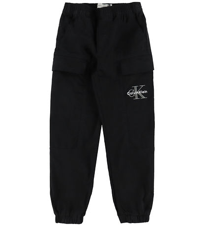 Calvin Klein Trousers - Essential Woven Cargo - Ck Black