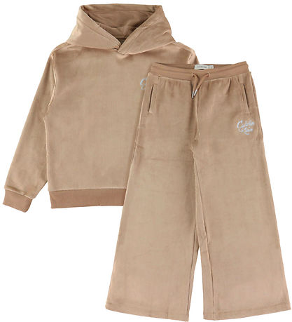 Calvin Klein Set - Kapuzenpullover/Hosen - Samt - Woodsmokeb