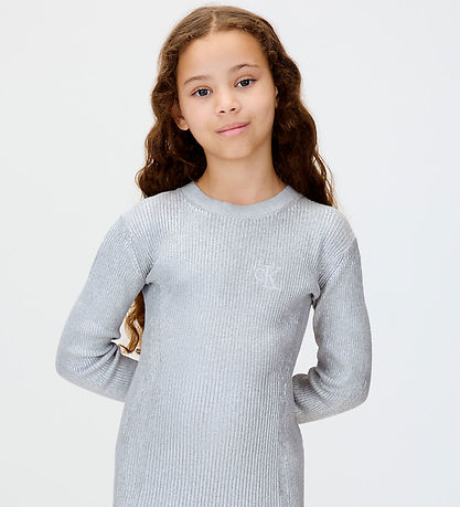 Calvin Klein Kjóll - Silfurgrár Calvin Klein Kjóll - Silfurgrár