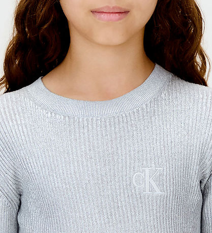 Calvin Klein Kjóll - Silfurgrár Calvin Klein Kjóll - Silfurgrár