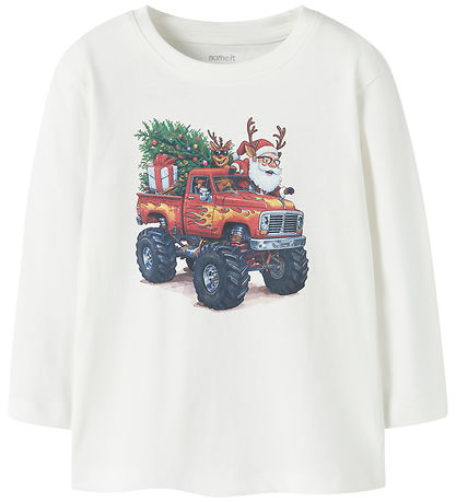Name It Blouse - NmmVosmas - Cloud Dancer/Santa