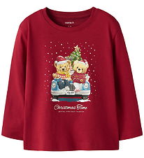 Name It Blouse - NmfVosmas - Jester Red/Xmas Bunny