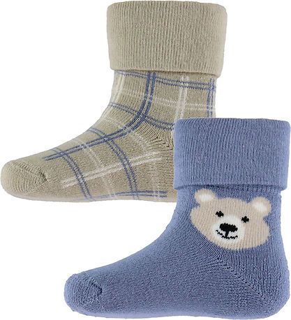 Chaussettes Name It - 2 Pack - NbmRimmos - Fossile/Silex d'Islan