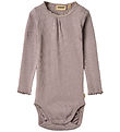 Wheat Bodysuit l/s - Rib - Dusty Purple Wheat Bodysuit l/s - Rib - Dusty Purple