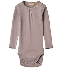 Wheat Bodysuit l/s - Rib - Dusty Purple