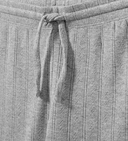 Sofie Schnoor Trousers - LovaSK - Grey Melange w. Pointelle
