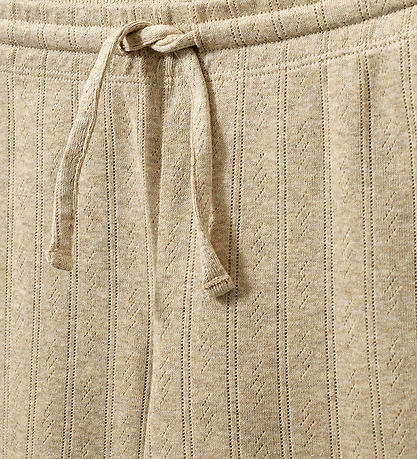 Sofie Schnoor Trousers - LovaSK - Beige w. Pointelle