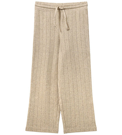 Sofie Schnoor Trousers - LovaSK - Beige w. Pointelle