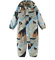 Reima Snowsuit - Puhuri - Earthy Beige w. Print Reima Snowsuit - Puhuri - Earthy Beige w. Print