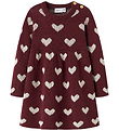 Robe Name It - Tricoté - NbfOana - Burgundy/Peyotl Heart Robe Name It - Tricoté - NbfOana - Burgundy/Peyotl Heart
