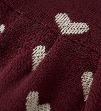 Robe Name It - Tricoté - NmfOana - Burgundy/Peyotl Heart Robe Name It - Tricoté - NmfOana - Burgundy/Peyotl Heart