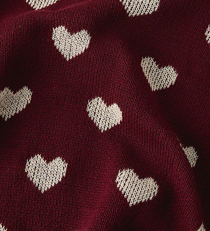 Blouse Name It - Tricoté - NmfOana - Burgundy/Peyotl Heart