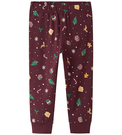 Ensemble de Pyjama Name It - 2 Pièces - NmnVismas - Burgundy/Noë Ensemble de Pyjama Name It - 2 Pièces - NmnVismas - Burgundy/Noë