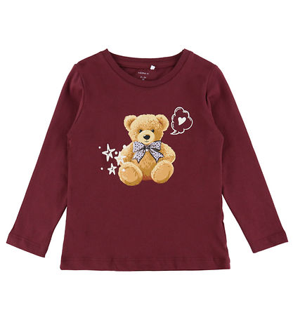 Name It Blouses - 3-Pack - NmfNia - Burgundy/Burgundy+Early Hour