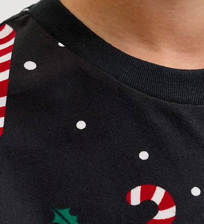 Jack & Jones Pyjama Set - JacTristan - Black/Candy Cane