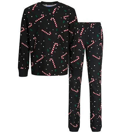 Jack & Jones Pyjama Set - JacTristan - Black/Candy Cane