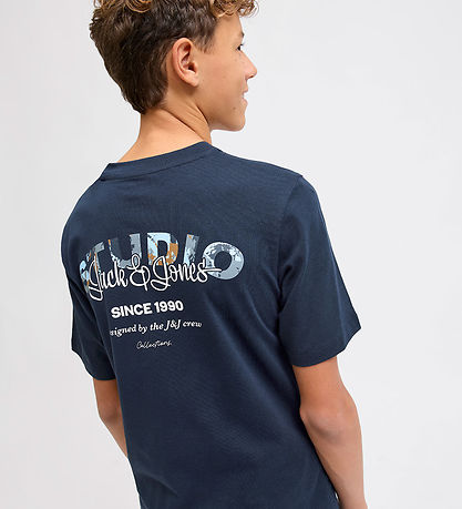 Jack & Jones Stuttermabolur - JjYuki - Sky Captain