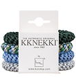 Kknekki Elastiset hiuspannat - 4 kpl - Grey/Blue/Green