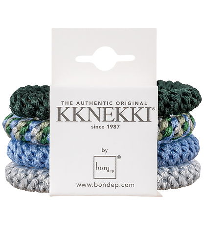 Kknekki Elastic Hair Bands - 4-Pack - Grey/Blue/Green Kknekki Elastic Hair Bands - 4-Pack - Grey/Blue/Green