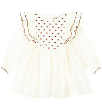 Konges Sløjd Dress - Heart - Pure White