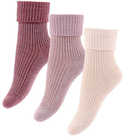 MP Socks - Viscose/Bamboo - Rib - 3-Pack - Glitter - Maroon MP Socks - Viscose/Bamboo - Rib - 3-Pack - Glitter - Maroon