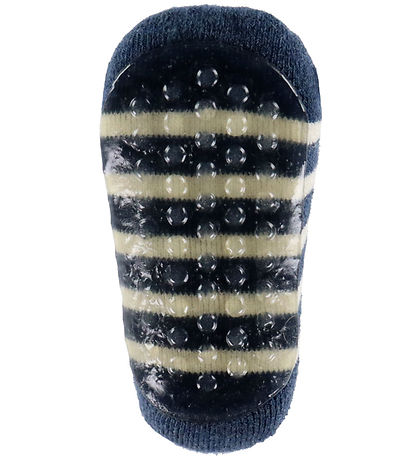 Chaussettes av. Antidérapant MP - Laine - Elis - Dark Denim Méla Chaussettes av. Antidérapant MP - Laine - Elis - Dark Denim Méla