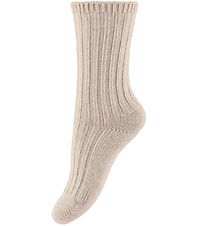 MP Socken - Strick - Rib - Wolle/Viskose - Bellie - Beige Melier MP Socken - Strick - Rib - Wolle/Viskose - Bellie - Beige Melier