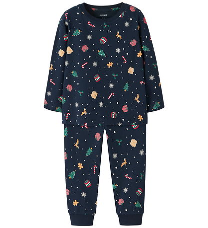 Name It Pyjama Set - NmnVismas - Navy Blazer/Xmas AOP Navy