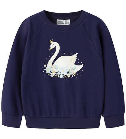 Sweat-shirt Name It - NmfVenus - Balise Blue/Princess Swan Sweat-shirt Name It - NmfVenus - Balise Blue/Princess Swan