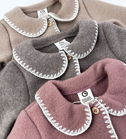 Müsli Pramsuit - Wool fleece - Seed