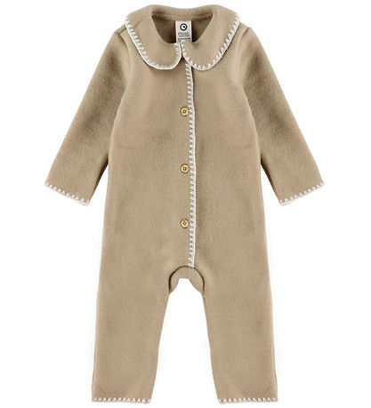 Müsli Pramsuit - Wool fleece - Seed