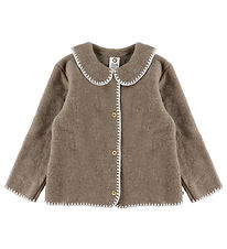 Müsli Cardigan - Wool fleece - Brown Melange