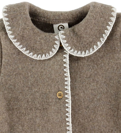 Gilet Müsli - Polaire en laine - Brown Mélange
