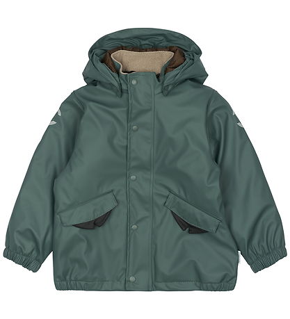 Mikk-Line Rainwear w. Suspenders - PU - Conditioner Green