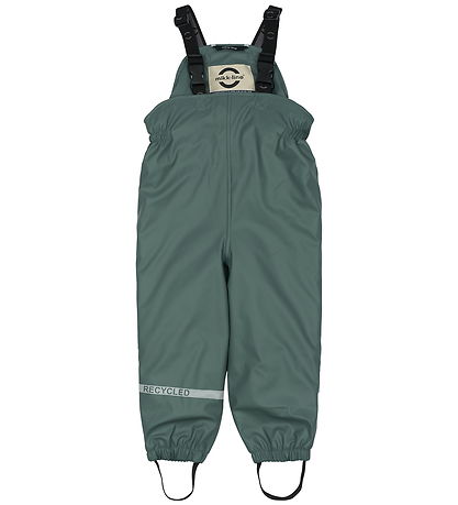 Mikk-Line Rainwear w. Suspenders - PU - Conditioner Green