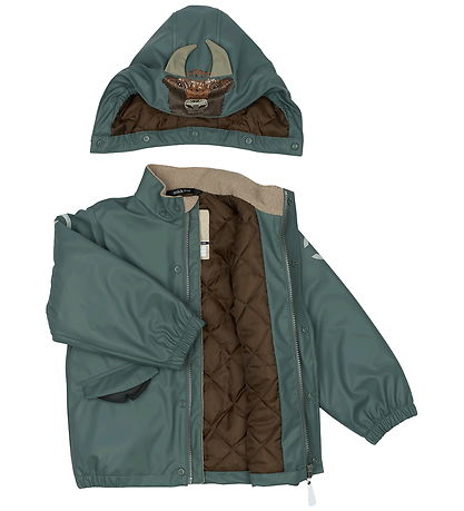 Mikk-Line Rainwear w. Suspenders - PU - Conditioner Green