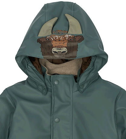 Mikk-Line Rainwear w. Suspenders - PU - Conditioner Green