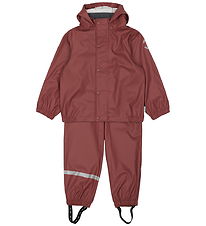 Mikk-Line Rainwear w. Suspenders - PU - Apple Butter