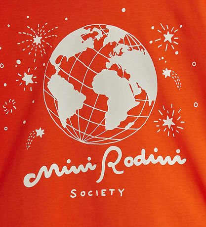 Mini Rodini T-shirt - Society - Red Mini Rodini T-shirt - Society - Red